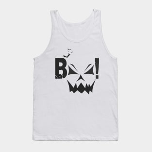 BOO Pumpkin Face Crazy Halloween Pumpkin Jack-O Lantern - Toothy Grin - Scary Glow Smile Tank Top